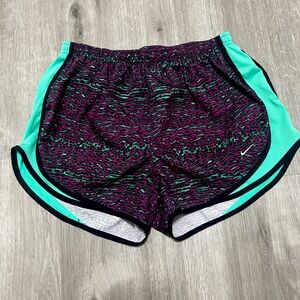 Nike Purple and Bright Teal Shorts, Women’s‎ L